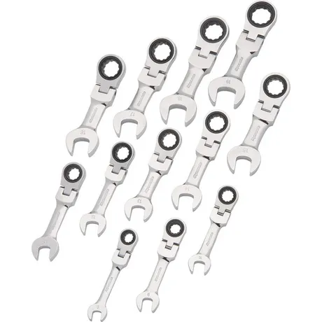 DYNAMIC 12 PIECE RATCHETING COMBINATION STUBBY WRENCH SET - METRIC