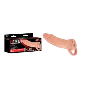 Extendor 7'' 2-in-1 Penis Extender & Masturbator - Flesh 17.8 cm Penis Extension Sleeve with Vagina Opening