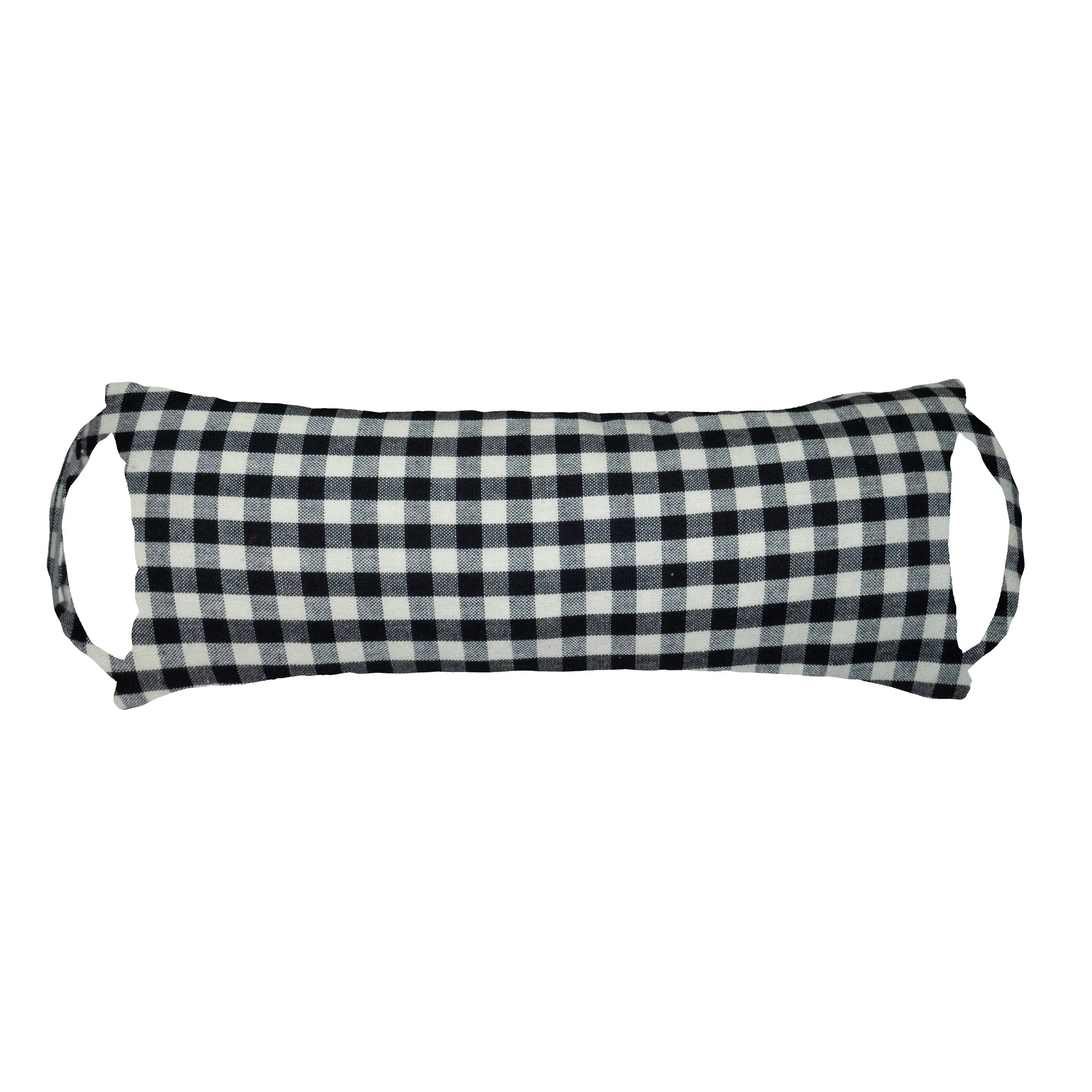 Farmhouse Check Black and White Rocker Back Extender Headrest Pillow