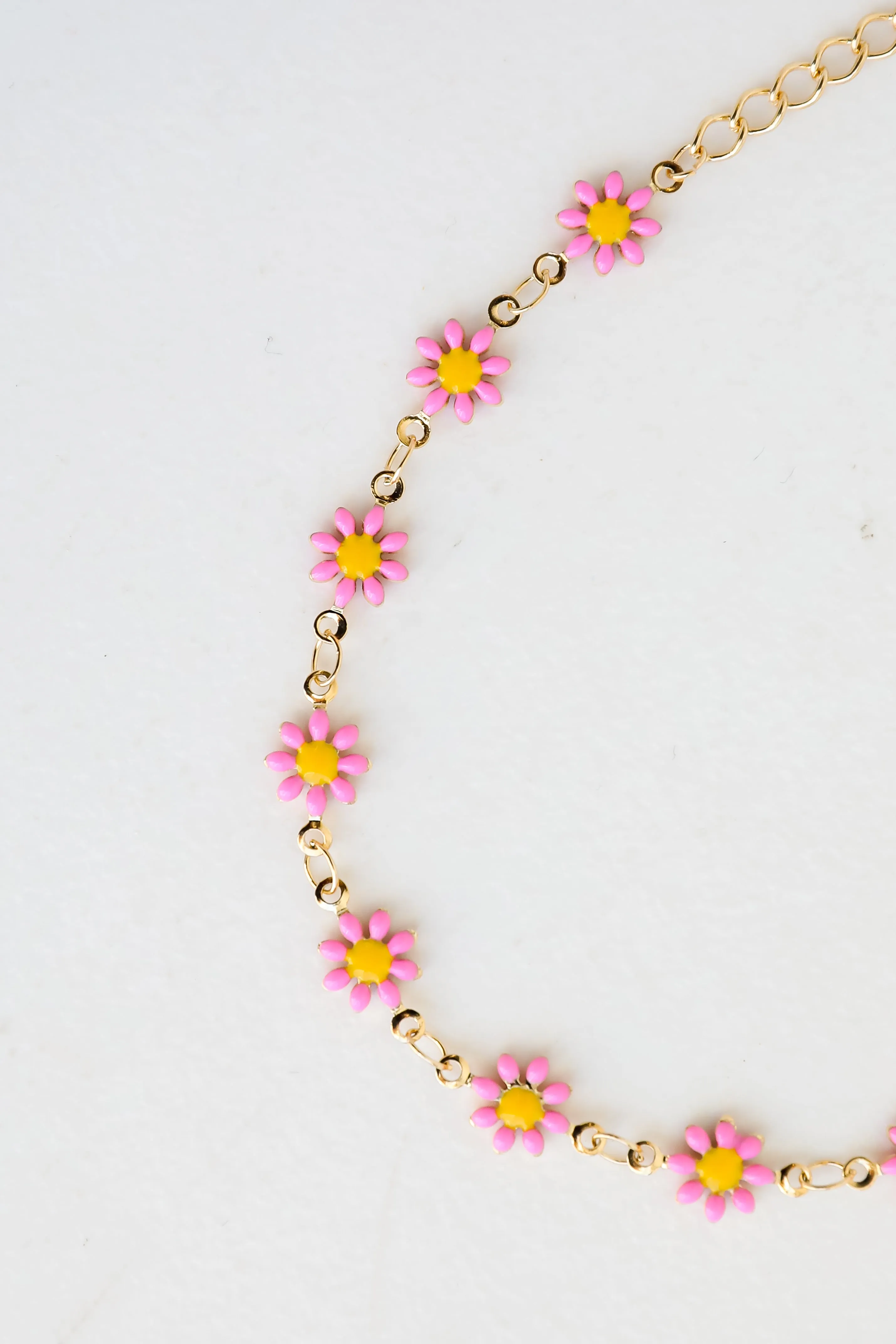 FINAL SALE - Bridget Gold Flower Charm Anklet