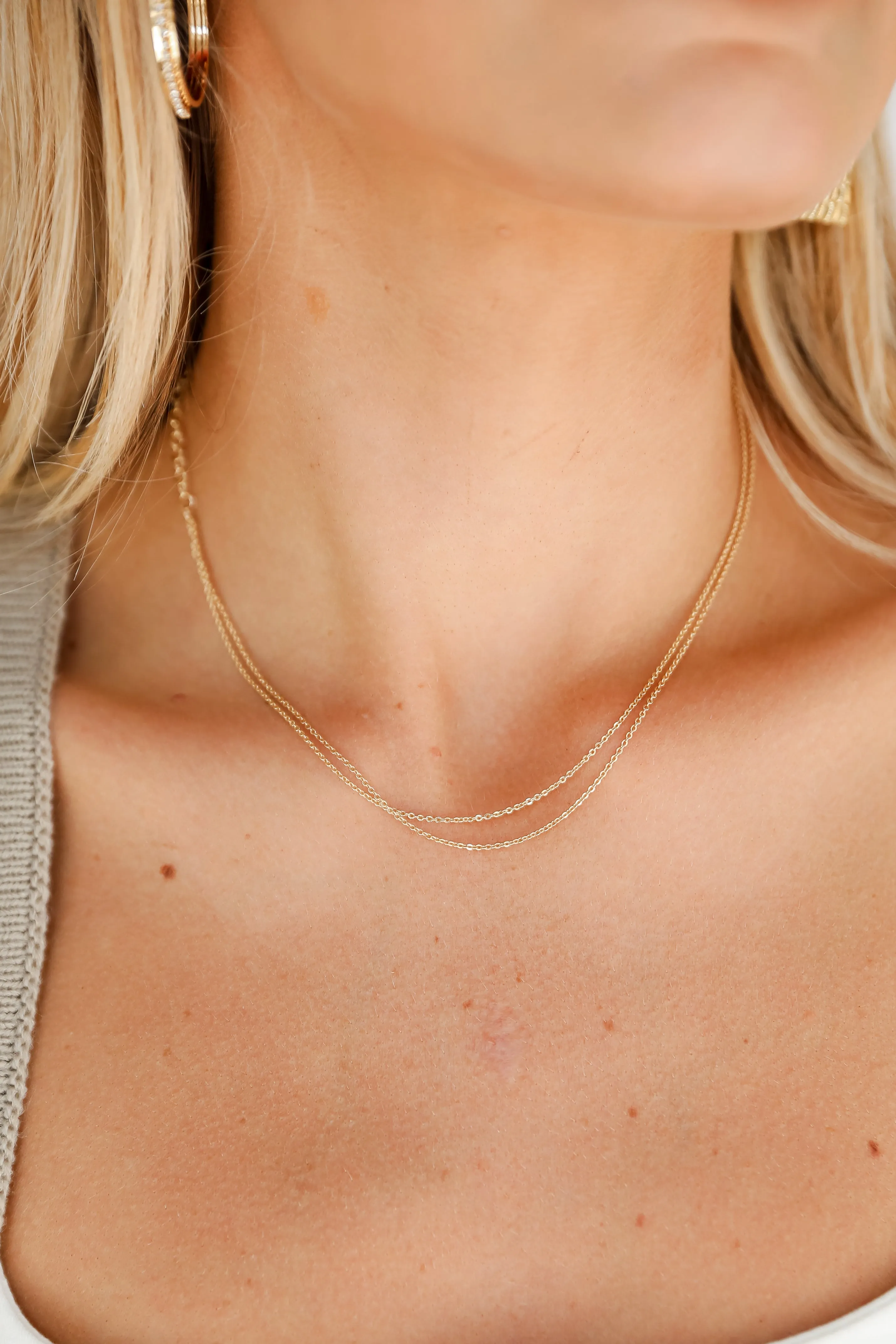 FINAL SALE - Olivia Gold Layered Chain Necklace