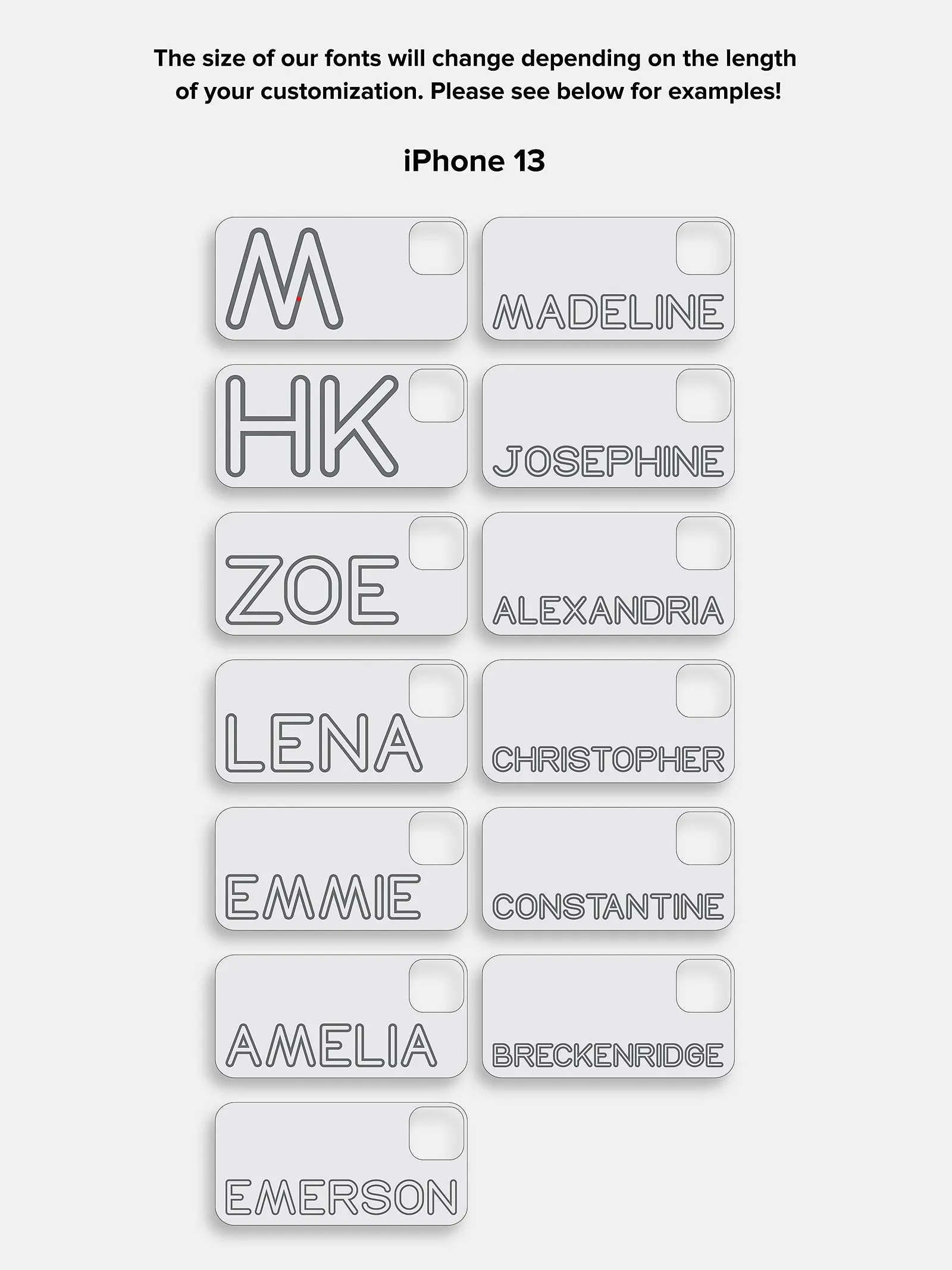 Fine Line Custom iPhone Case - White/Black