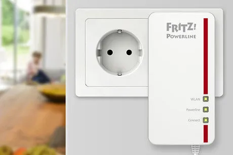 Fritz! Powerline 1260E set bestaat uit 2 adapters, een 1220E en 1260E (WiFi access point)