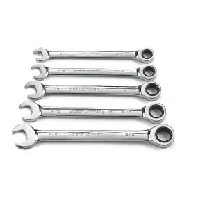 GearWrench 93005 5 Pc. 72-Tooth 12 Point Ratcheting Combination SAE Wrench Set