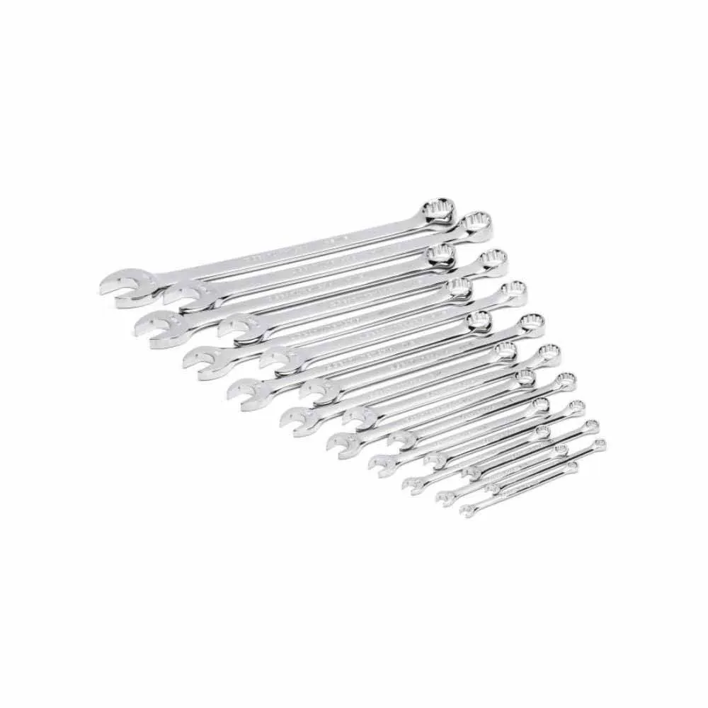 Gearwrench GWMSCWL12SAE 19 Piece 12 Point Long Pattern Combination SAE Wrench Set