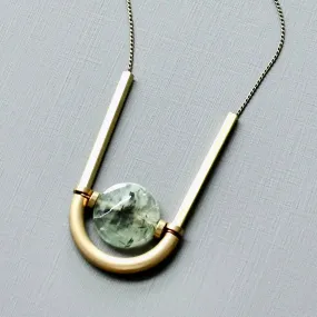 Geometric quartz necklace