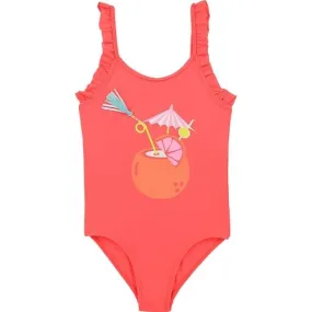 Girls Pink Swimming Costume