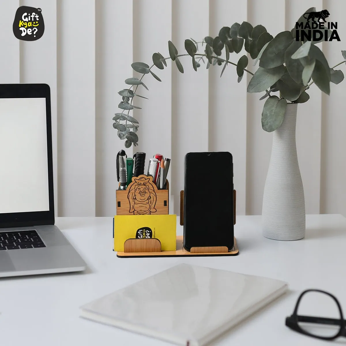 Good Luck Mobile and Pen Stand | Desk Organizer | Mobile Accessories