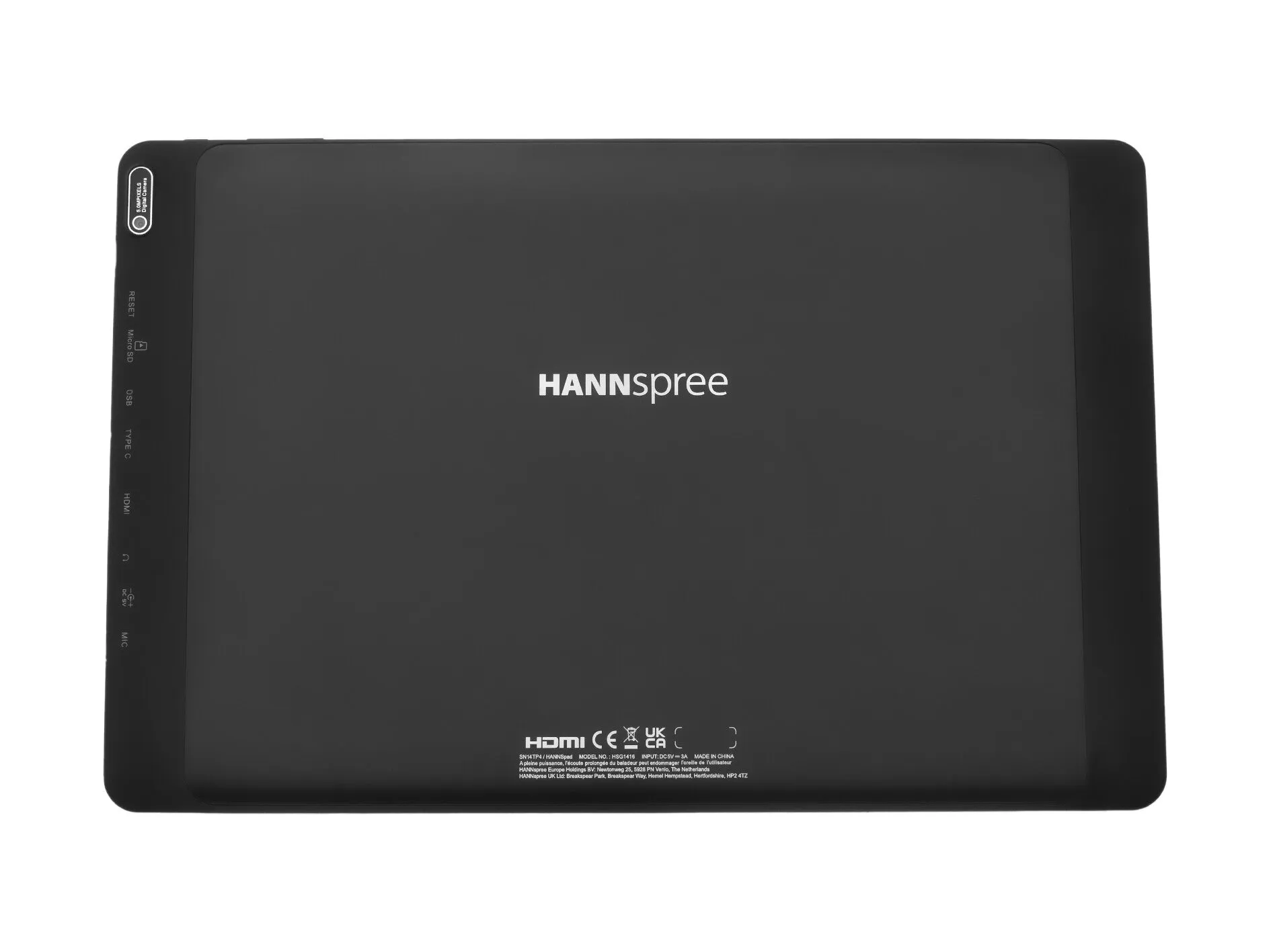 Hannspree HANNSpad Zeus Mediatek 32 GB 33.8 cm (13.3") 3 GB Wi-Fi 5 (802.11ac) Android 10 Black