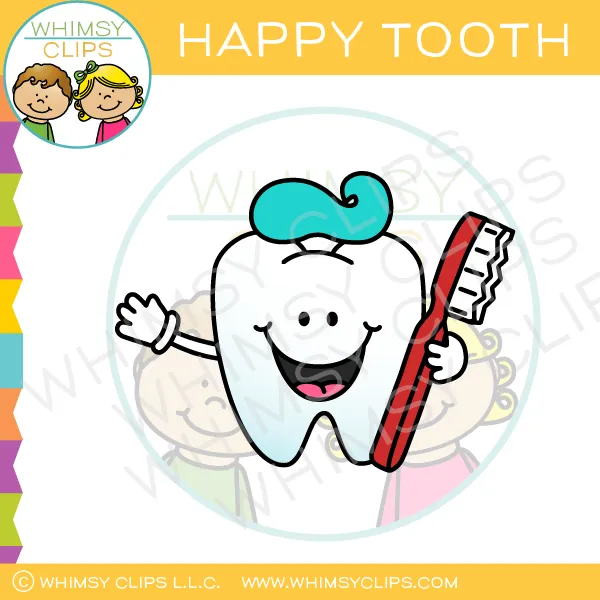 Happy Tooth Clip Art