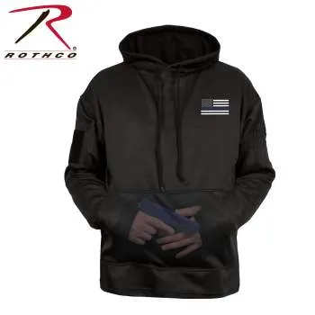 Honor and Respect Thin Blue Line Concealed Carry Hoodie - Black