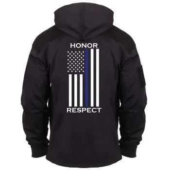 Honor and Respect Thin Blue Line Concealed Carry Hoodie - Black