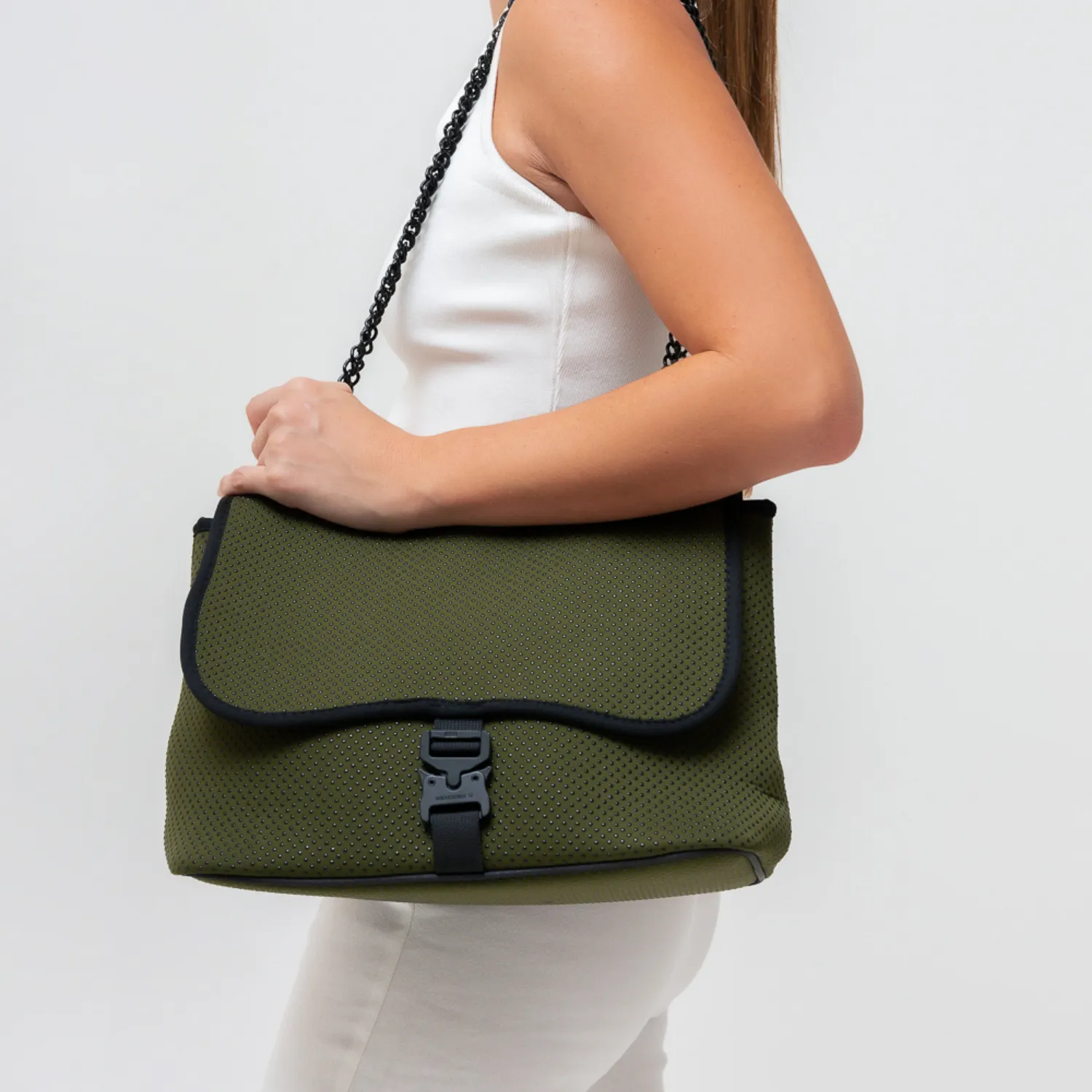 ICON TOTE   FLAP CROSSBODY - SAFARI GREEN