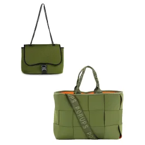 ICON TOTE   FLAP CROSSBODY - SAFARI GREEN