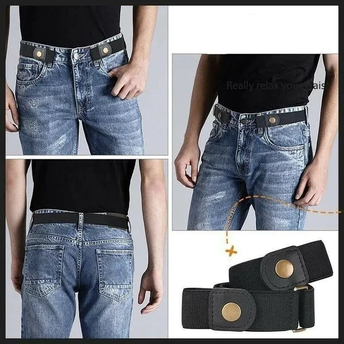 Invisible Elastic Waist Belts - Buckle Stretch Slim Waist Belt For Jean Pants, Dresses, Women/Men