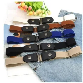 Invisible Elastic Waist Belts - Buckle Stretch Slim Waist Belt For Jean Pants, Dresses, Women/Men