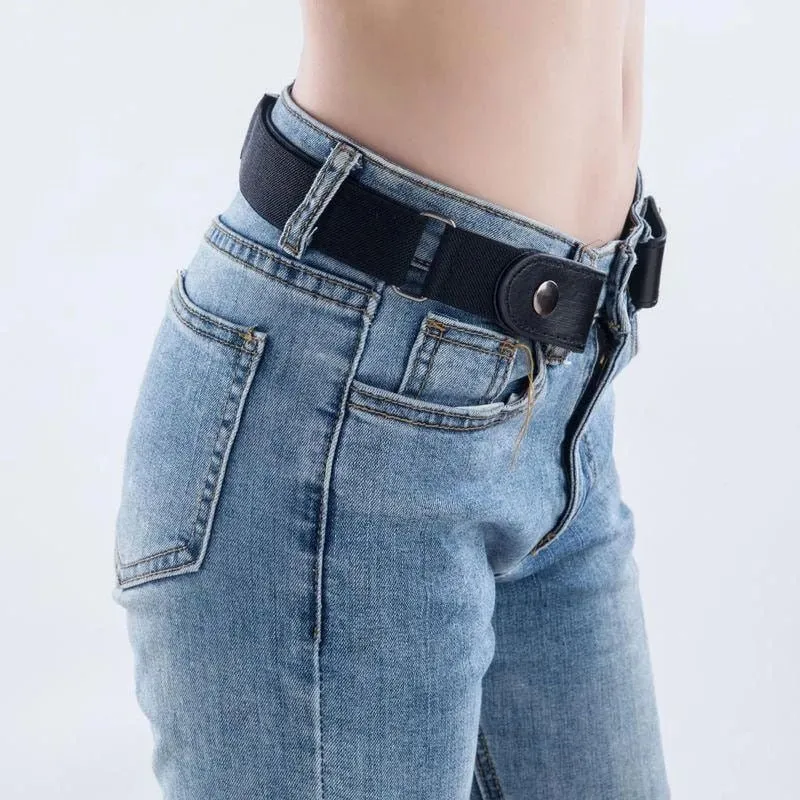 Invisible Elastic Waist Belts - Buckle Stretch Slim Waist Belt For Jean Pants, Dresses, Women/Men