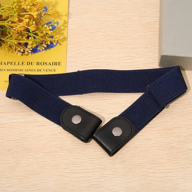 Invisible Elastic Waist Belts - Buckle Stretch Slim Waist Belt For Jean Pants, Dresses, Women/Men