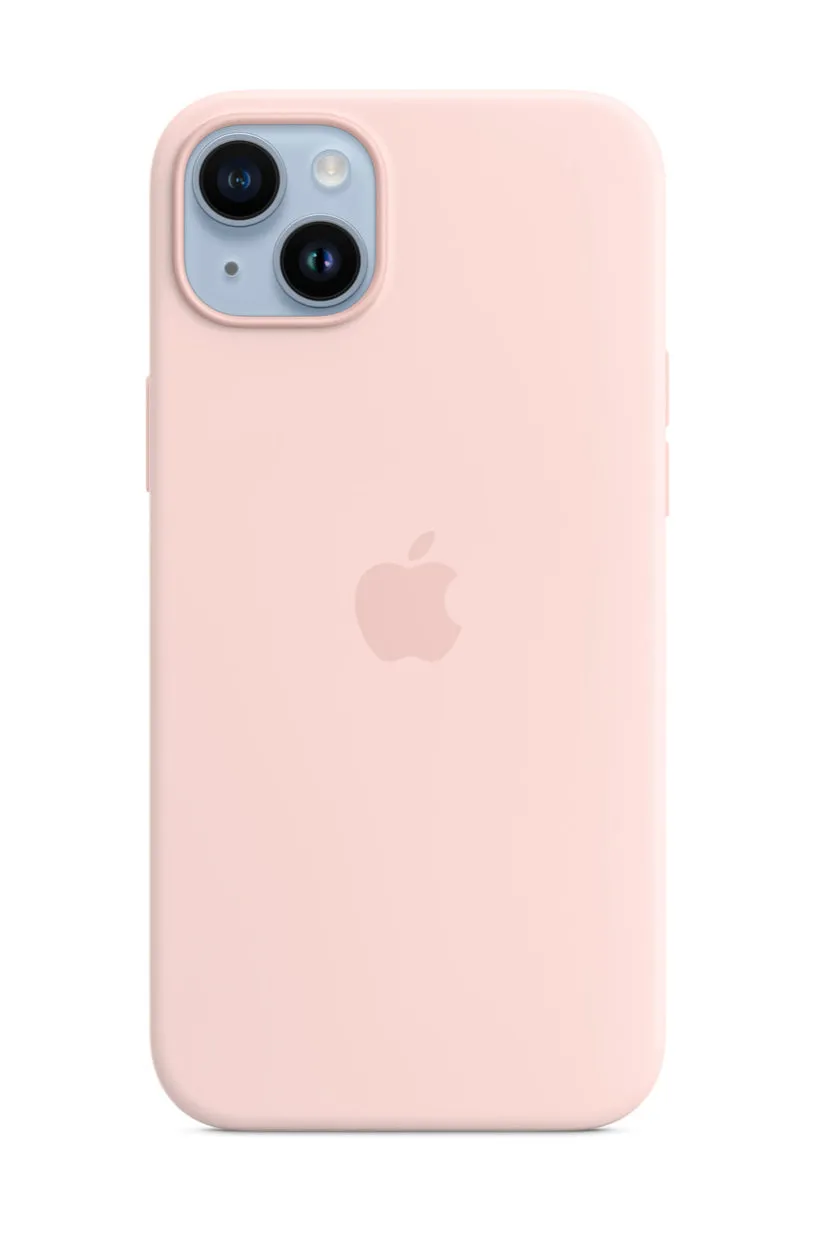 iPhone 14 Plus Silicone Case With MagSafe Chalk Pink