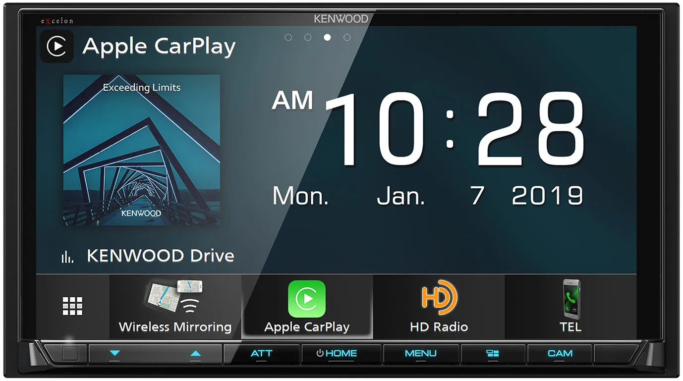 Kenwood Excelon DMX906S 6.95" Wireless Apple CarPlay & Wireless Android Auto Multimedia Receiver