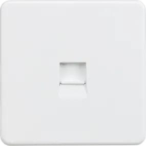 Knightsbridge Screwless Telephone Master Socket Matt White