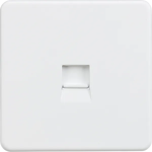 Knightsbridge Screwless Telephone Master Socket Matt White