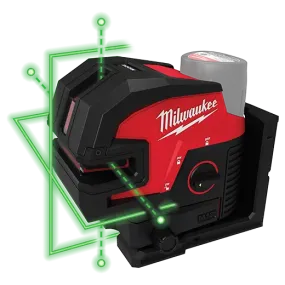 Laser Level Kit - Milwaukee M12™ Green Laser Kit – Cross Line & 4-Points, 3624-21