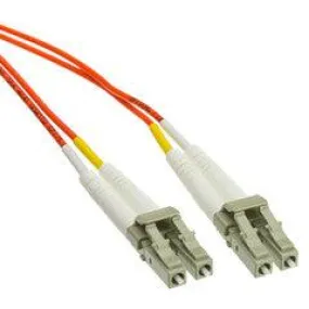 LC OM4 Duplex 2.0mm Fiber Optic Patch Cord, OFNR, Multimode 50/125, Aqua Jacket, Beige Connector, 20 meter (65.6 ft)