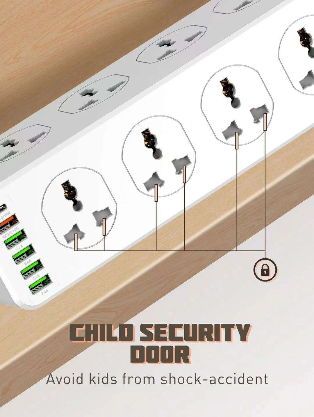 LDNIO SC10610 | 2500W PD & QC3.0 Power Socket  | With 32W Type-C & USB Ports