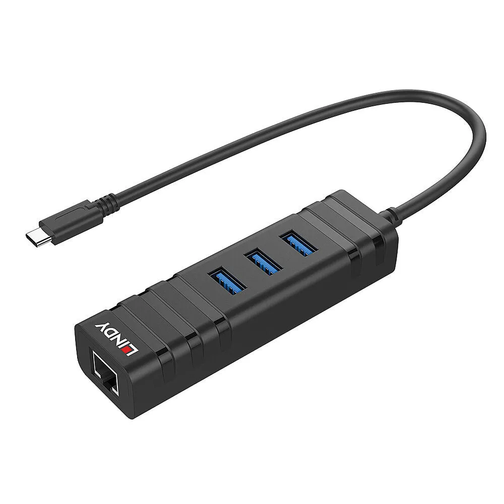 Lindy Usb 3.2 Type C Hub & Gigabit Ethernet Converter - Network / Usb Adapter - Usb 3.2 Gen 1 - Gigabit Ethernet X 1   U