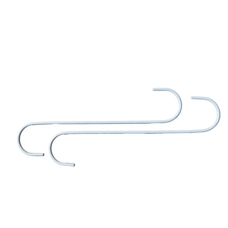 Living Accents White Steel 12 in. H S Extender Hook 2 pk