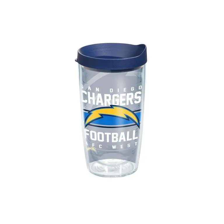 Los Angeles Chargers Gridiron 16 oz. Tervis Tumbler with Lid - (Set of 2)