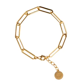 LUXE POISE OVAL BRACELET - GOLD