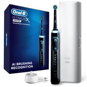 Oral-B Genius X Limited Rechargeable Electric Powered Toothbrush With 1 Brush Head And Travel Case