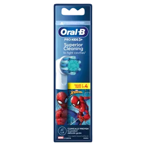 ORAL B KIDS STAGES SPIDERMAN REFILL HEADS 4 PACK