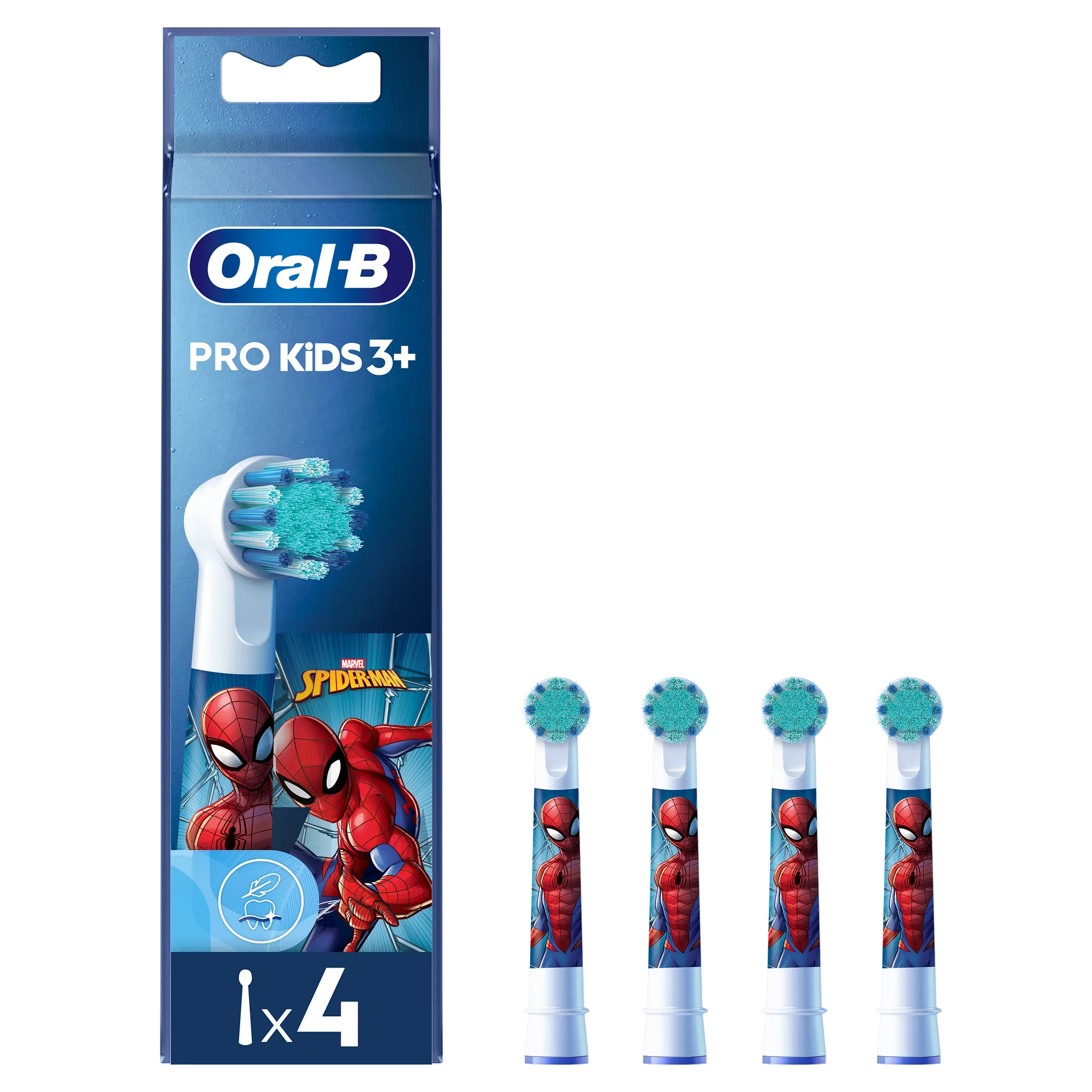 ORAL B KIDS STAGES SPIDERMAN REFILL HEADS 4 PACK