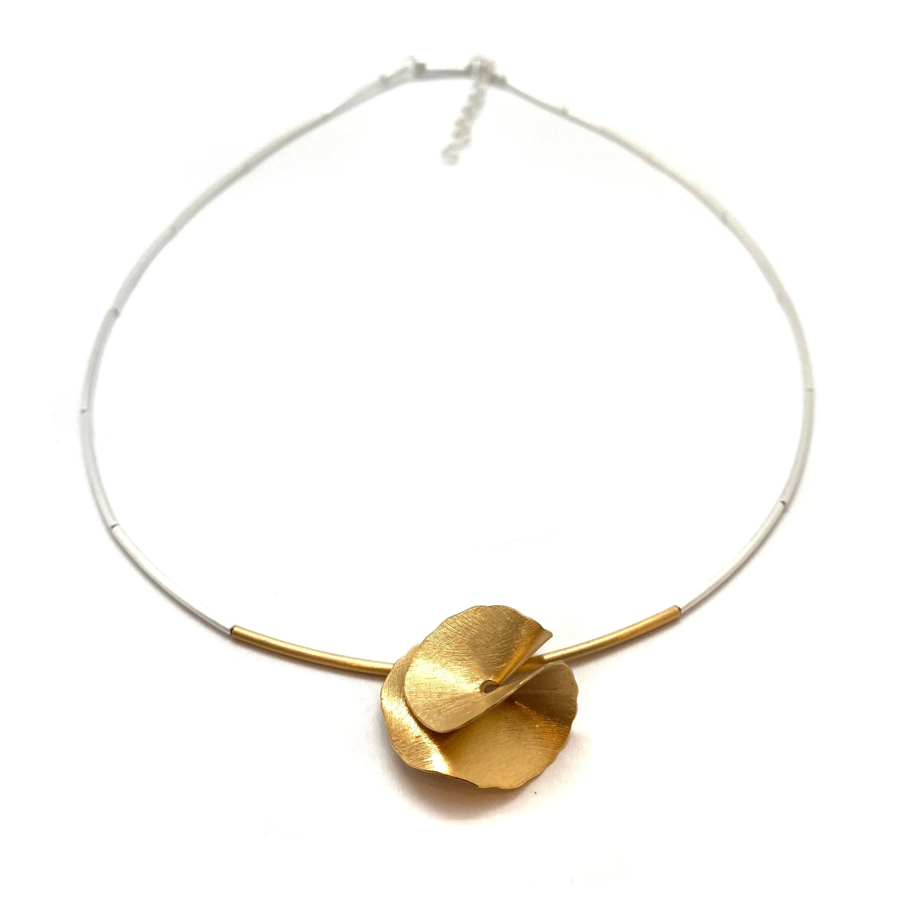 Organic Golden Petal Necklace