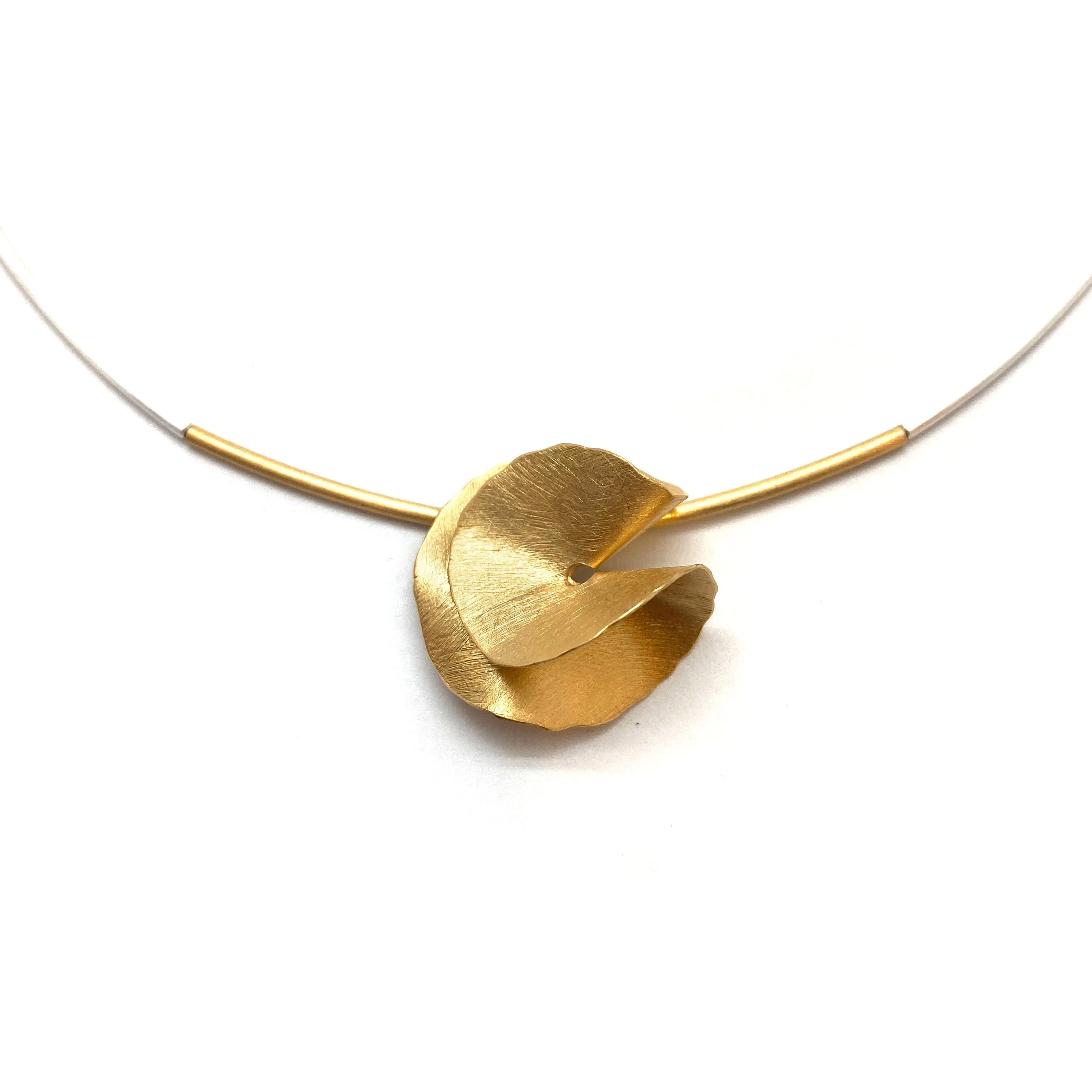 Organic Golden Petal Necklace