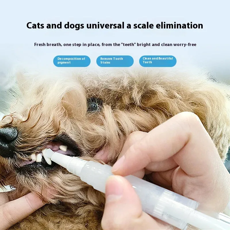 Pet Toothbrush Pen | Easy to Use Teeth Cleaning and Fresh Breath Tool for Cats | One-Brush Pet Toothbrush Set