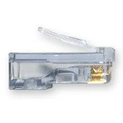 Platinum Tools EZ-RJ45 Cat6 Crimp Connectors, Slide Through Wires, POE Compliant, Jar 100 pieces