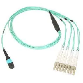 Plenum 12 Strand MTP (MPO) Fiber Optic Patch Cable, OS2 9/125 Singlemode, Yellow Jacket, Green Connector, 40/100 Gbps, 3 meter (10 foot)