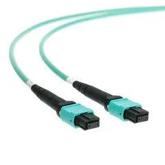 Plenum Fiber Optic Cable, MTP / MTP (MPO), Multimode, Duplex, 24 Strand, 100 Gbps, 50/125, 10 meter (33 foot)