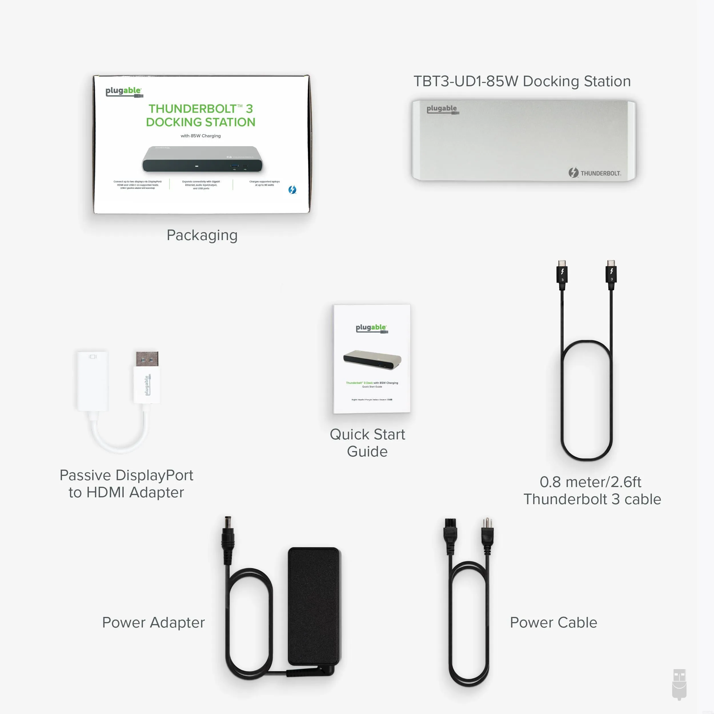 Plugable Thunderbolt™ 3 Docking Station with 85W Host Charging