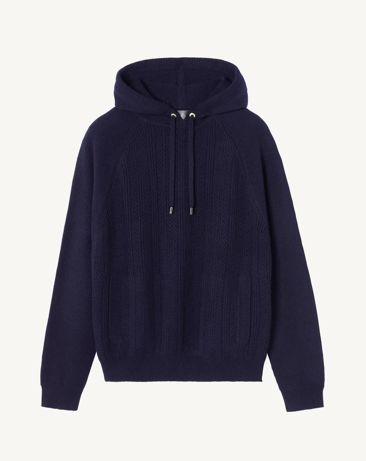 Pull à capuche à chevrons