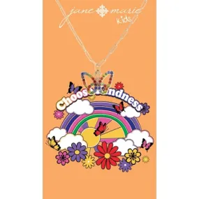 Rainbow Crystal Butterfly Necklace