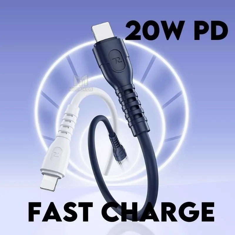 REMAX Ledy Series 20W Fast Data Charging Cable, 0.3m short cable Type-c To IPH fast char