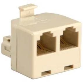 RJ12 1M/2F T Adapter Beige