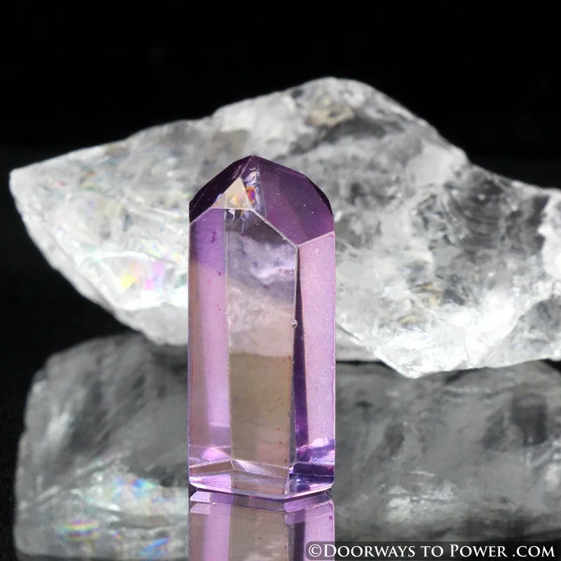 Rose Aura Quartz Temple Heart Dow Crystal Point