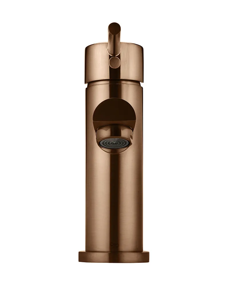 Round Basin Mixer - Lustre Bronze