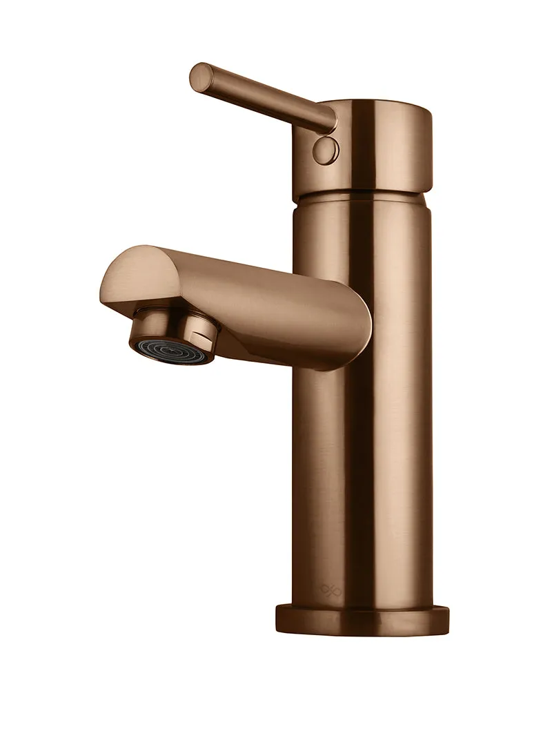 Round Basin Mixer - Lustre Bronze